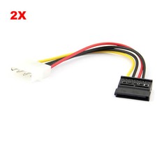 2PCS IDE to 15 Pin SATA HDD Power Adapter Cable