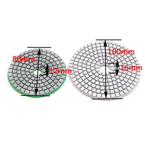 80mm 100mm Ceramic Granite Marble Tile Diamond Polishing Pads Wet Variation - Picture 4 of 5