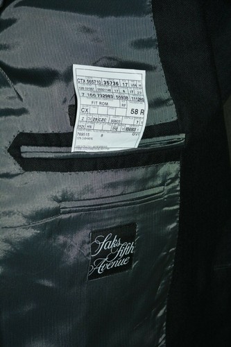 $3695 MINT Ermenegildo Zegna 100% Cashmere Blazer Black 46R Italy Saks Fifth Av - Picture 8 of 12