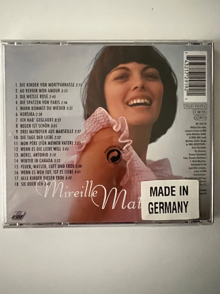 Mireille Mathieu Das Beste Aus Den Jahren 1970-78 CD NEW SEALED Import Germany - Image 2 of 3