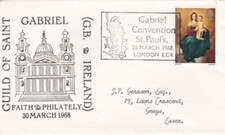 GB 1968 Guild of St Gabriel Convention FDC London EC4 Special cancel Written VGC