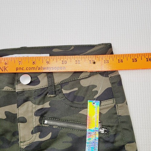 Women's Camouflage Pants Size 5 Army Fatigue Skinny Button Street Casual Cool - Picture 5 of 13