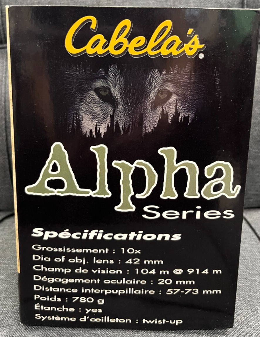 Cabela's Alpha Series 10x 42mm Binocular Waterproof Magnesium