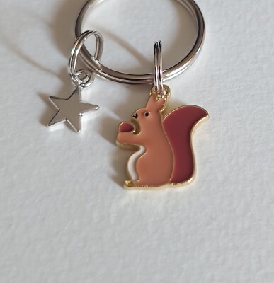 Süßestes kleines Eichhörnchen & Stern Schlüsselanhänger Bagcharm liebenswert wunderschön süß Geschenk  ️ 
