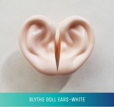 12'' Blythe Doll Ears Plastic Resin Ear Set for 1/6 Blythe Doll Custom - WHITE 