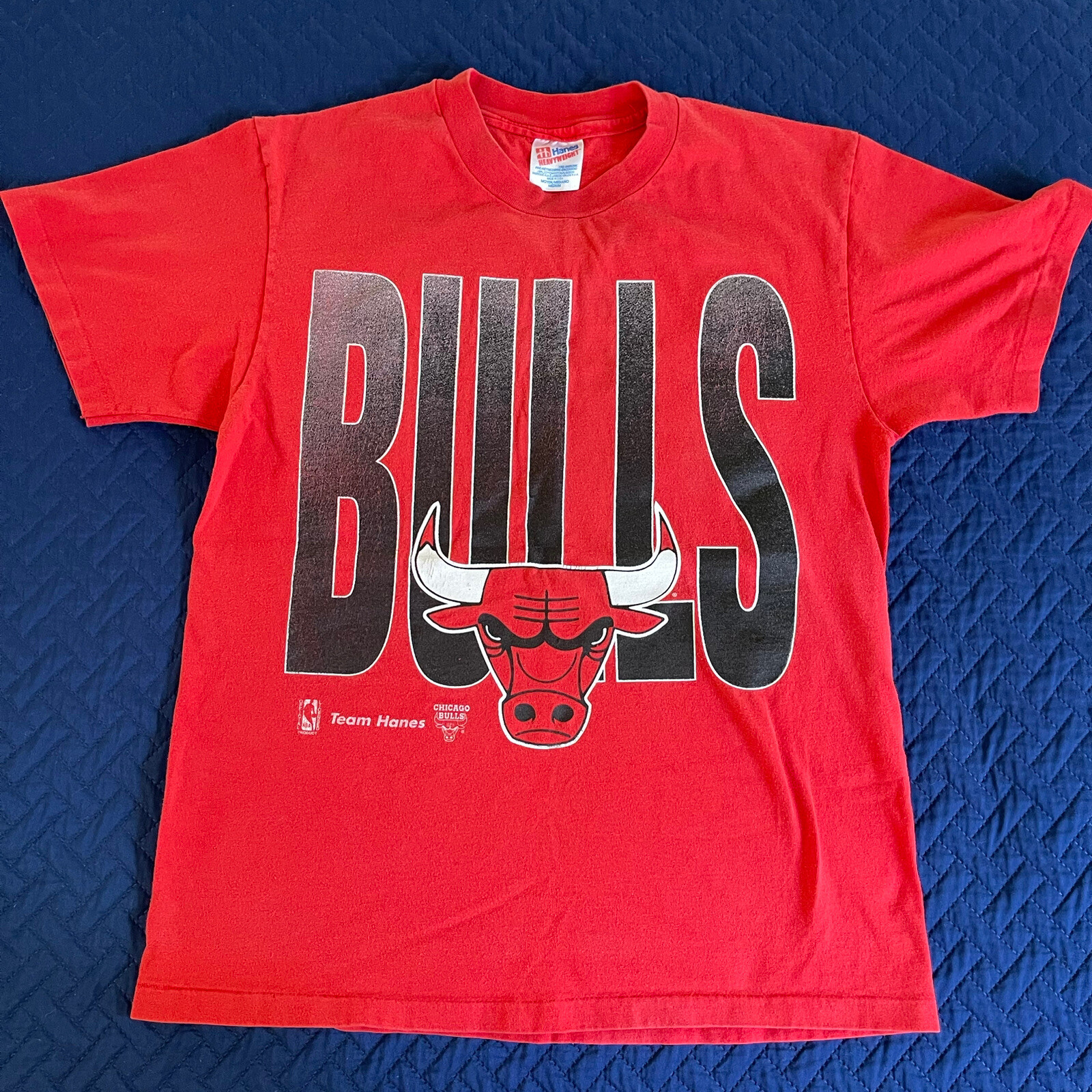 90s single stitch Chicago Bulls red t shirt Adult M