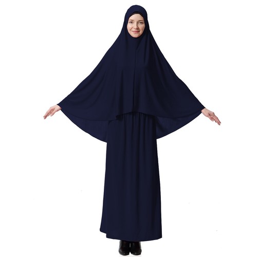 Women's Prayer Set Abaya Caftan Long Dress Arab New Hijab Skirt Islamic Clothing - 第 37/151 張圖片