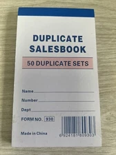 6 Pack Lot Sales Book Order Receipt Invoice Carbonless Copy 50 Sets 3.5" X 5.5"