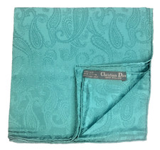 Vintage NOS 3 Pack - Silk Christian Dior Paisley Pocket Square Neckerchief 17"