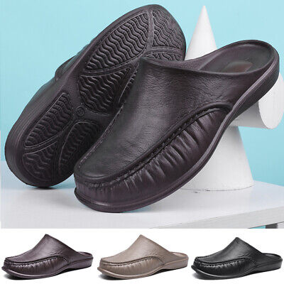 Men's House Slippers Close Back Classic Comfort Soft Padded Indoor Shoes Sizes