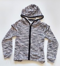 Kidpik Girls Size 14 Black White Hooded Full Zip Hooded Sweatshirt Jacket