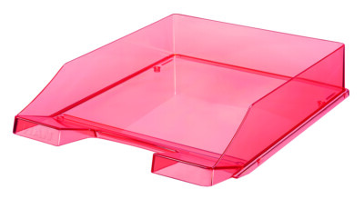 Briefablage transparent rot