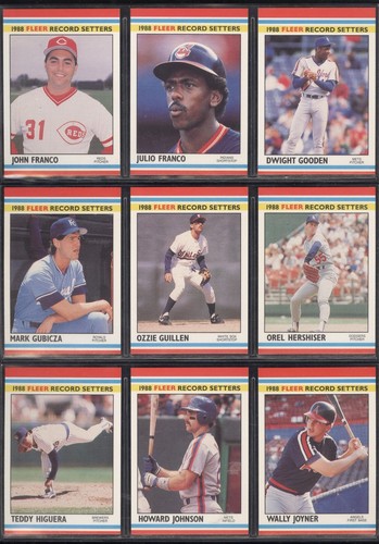 Tarjeta de béisbol Fleer Record Setters 1988 ver lista - Imagen 26 de 69