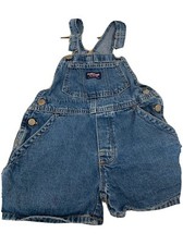 Vintage Oshkosh BGosh Vestbak Jean Shorts Overall Sz 2t Pink Girls Made In USA