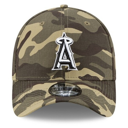ANAHEIM ANGELS CAMO TRUCKER NEW ERA HAT 
