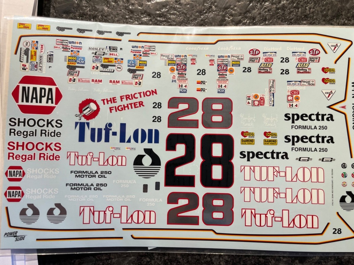 セレクト ベル Powerslide 1/25 NASCAR Decals #28 Tuf-Lon NAPA Buddy Baker