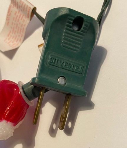 Vintage Silvestri 20 dekorative Weihnachtsbeleuchtung Weihnachtsmannkopf - Bild 4 von 6