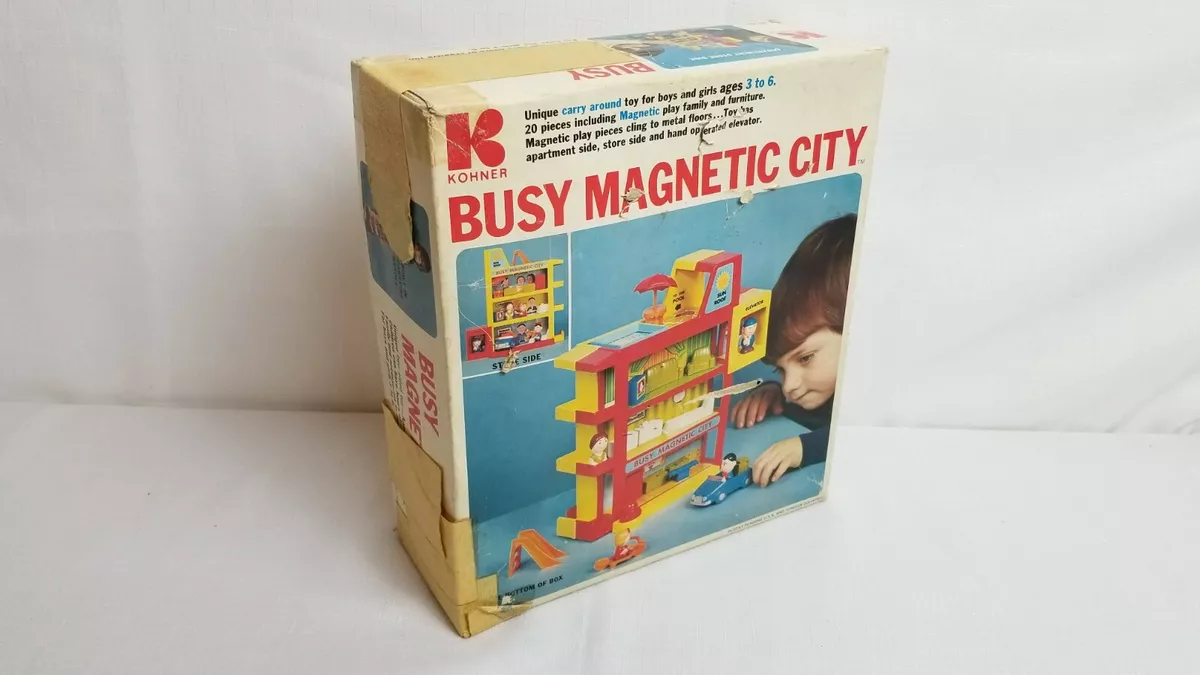 Vintage Kohner Busy Magnetic City with Box Toy Apartment Store