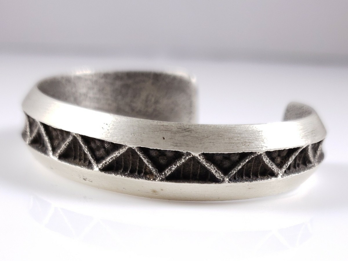 Monty Claw Navajo Sterling Silver Stacker Cuff Bracelet Handmade