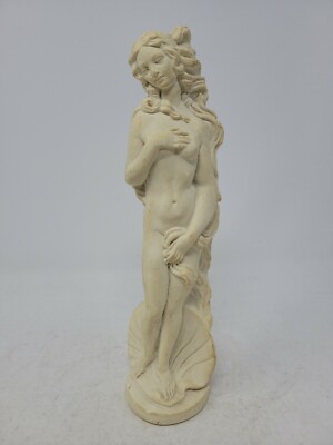 Vintage Norleans Figure Art (Molded Plaster?) Woman Shell Long Hair RARE England