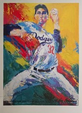 LeRoy Neiman 2001 SANDY KOUFAX Baseball Art Postcard Promo #174