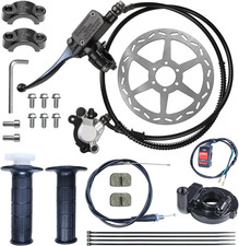 Mini Bike Left Hydraulic Brake Caliper System 180Mm Disc Brake Rotor with Thrott