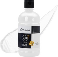 Acrylfarbe Titanweiß 500 Ml, Wasserfest, Lichtecht, Schnell Trocknend,