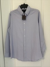 NWT Mizzen  Main Leeward Mens MEDIUM Trim Fit Button Dress Shirt