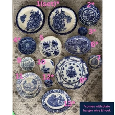 Various Blue & White Plates - SEE PRICING FOR EACH PLATE  IN THE DESCRIPTION 