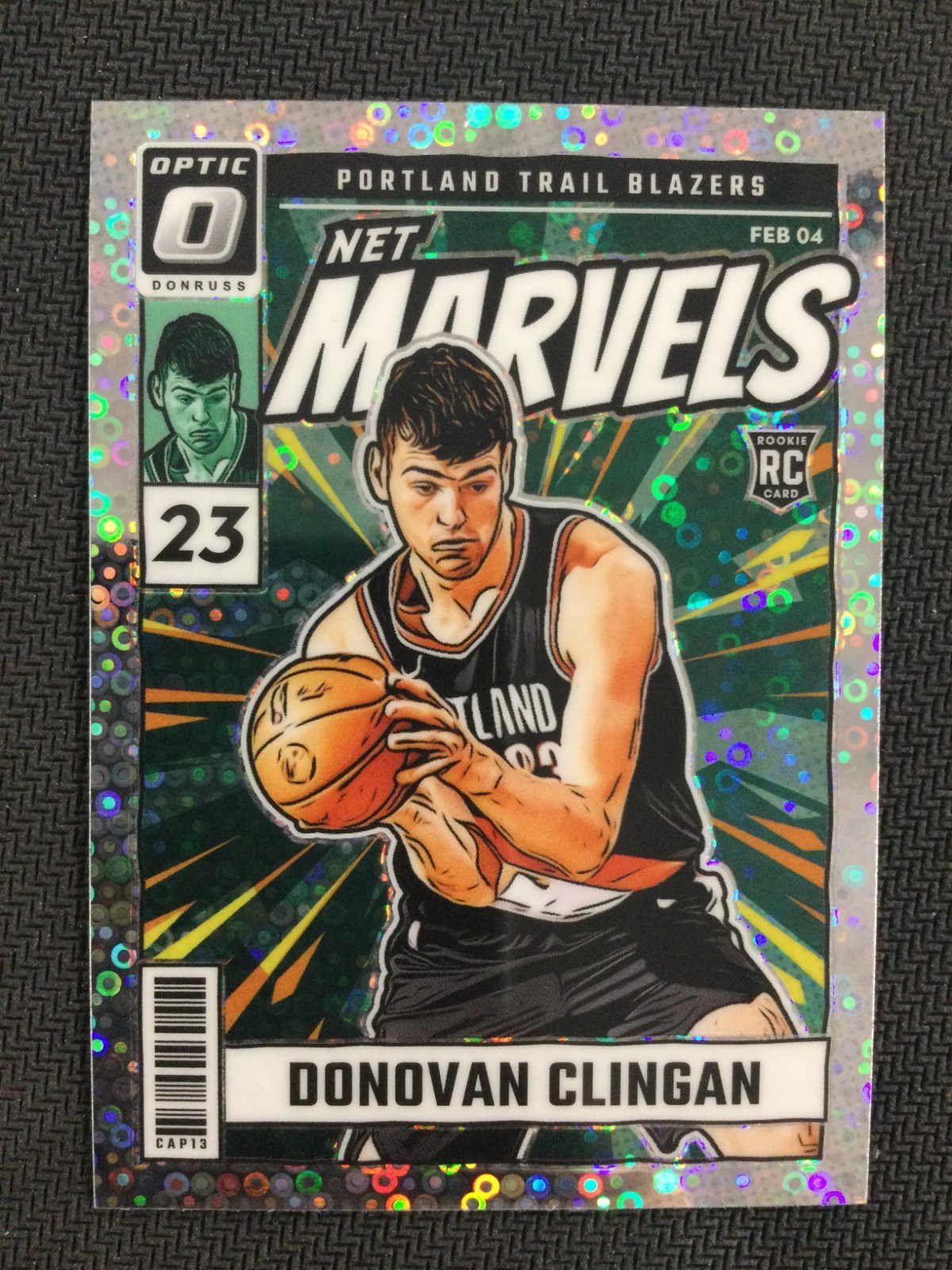 2024-25 Panini Donruss Optic Donovan Clingan Net Marvels Rookie Fast Break Prizm