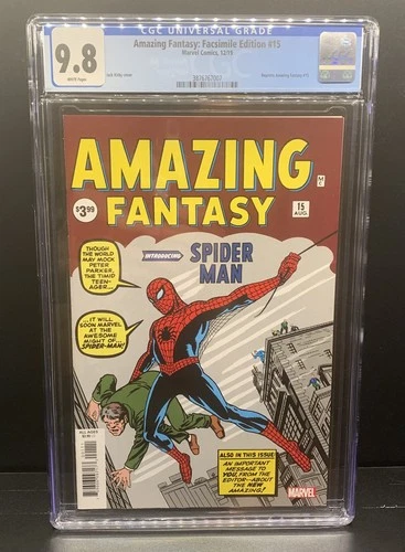 Amazing Fantasy #15 Facsimile (2019) CGC 9.8 White! 1st Appearance of Spider-Man