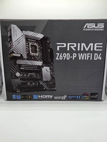 ASUS PRIME Z690-P WIFI D4 Motherboard LGA1700, Windows 11 Ready- New Sealed