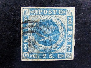 Sello Dinamarca nystamps #3 usado 90€ L3y1950