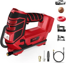 Portable Tire Inflator & Air Tool Compatible with Milwaukee 18v Battery