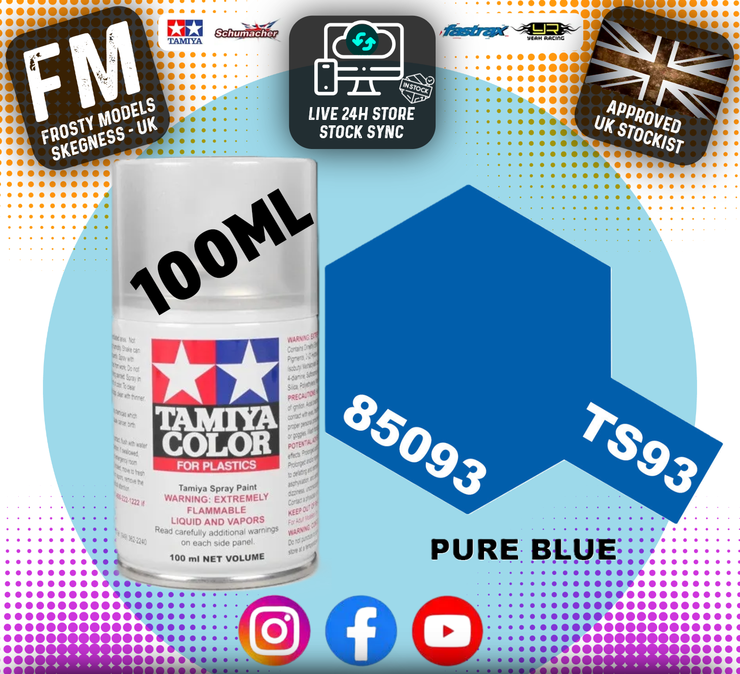 TAMIYA - TS SPRAY PAINT - Ts93 Pure Blue
