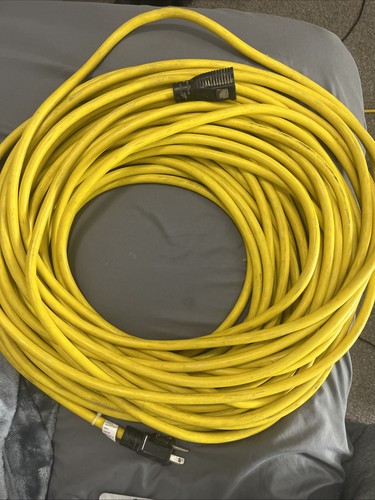 Yellow Jacket 2885 12/3 100' Yellow SJTW Heavy-Duty Extension Cord