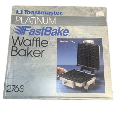 Toastmaster 276S Platinum White Cool Touch Waffle Maker