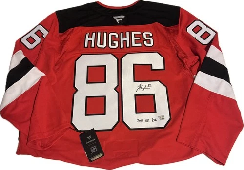 Jack Hughes Autographed & Inscribed New Jersey Devils Fanatics Under Wraps NHL