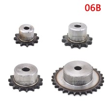 06B Kettenrad 9T-60T Z&auml;hne mit Nabe Kettenr&auml;der Pitch 9.525mm Ritzel A3 Stahl