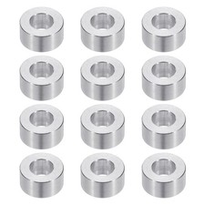 12 Pcs M10 Aluminum Spacer 10.5mm ID x 20mm OD x 10mm for 1/4 or M6 Screw Bolts