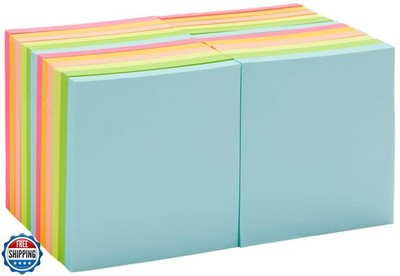 Amazon Basics Square Sticky Notes, Office Supplies for Desk, 3-x-3-inch ...