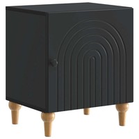 Nachttisch Schwarz Holzwerkstoff 43 X 34,5 X 50 Cm