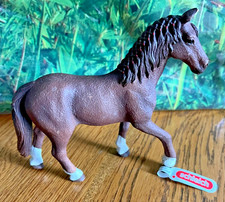 Schleich bay horse model/toy with decorations in mane and tail good condition