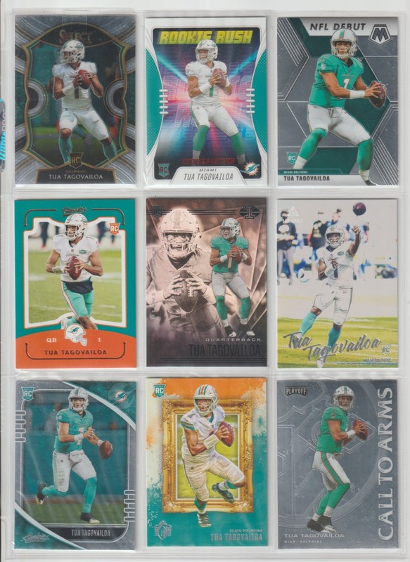 Tua Tagovailoa Rookie 9 Card Lot All Different NM/M #9003