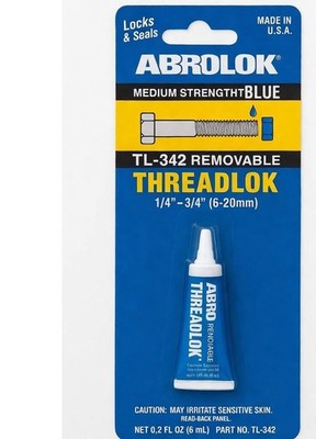Glue Removable Threadlock Blue Prevent Loose Bolts Vibrations Medium 6g (ABRO)