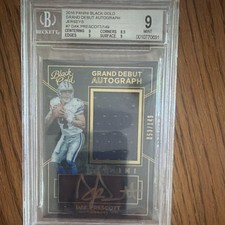 2016 Panini Black Gold Dak Prescott Grand Debut Auto Jersey GD-DK /149 BGS 9