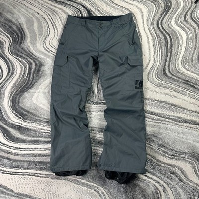 Vintage DC Shoes Khaki Baggy Waterproof Cargo Snowboard Tecnical XL Skihose