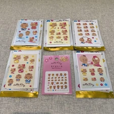 Hello Kitty Sun Tan Nail & Sticker Set Daiso Sanrio Official 6 pcs
