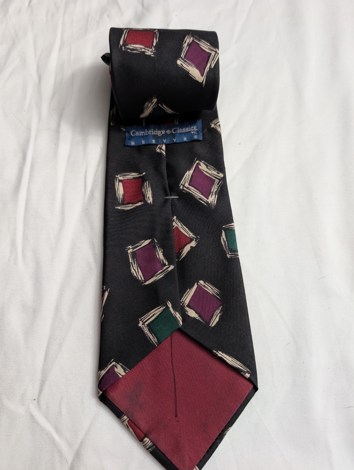 Cambridge Classics Abstract Square Pattern Neckti… - image 1