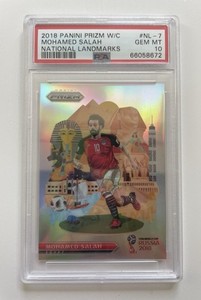 2018 Panini Prizm World Cup National Landmarks Mohamed Salah #Nl-7 PSA 10